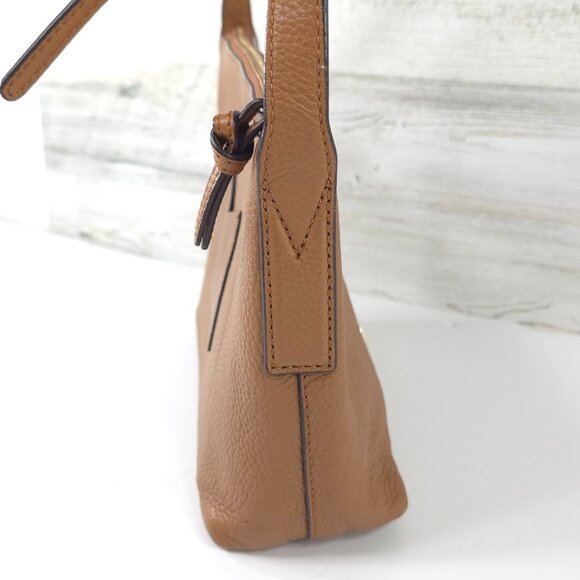 MICHAEL KORS SMALL TOP ZIP SMALL CROSSBODY BAG IN TAN BROWN PEBBLED LEATHER *VGC - Picture 7 of 16